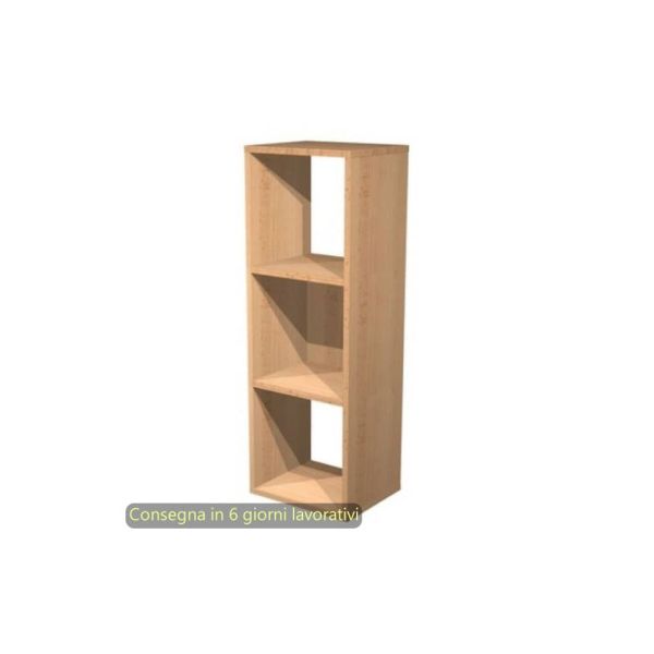 Libreria componibile Maxicolor - 3 caselle - 35,9x29,2xH.103,9 cm Artexport faggio - 3MaxC/6