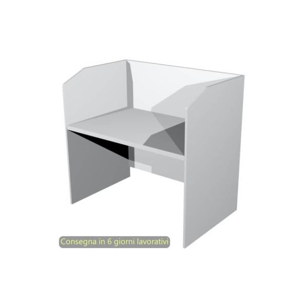 Postazione Call Center Presto 125x80xH.119 cm Artexport piano grigio CALL125/9