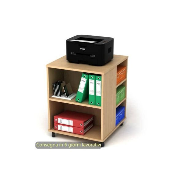 Mobile multifunzione su ruote 56x60xH.70,5 cm Artexport noce chiaro 2454/4