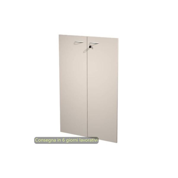 Coppia ante con serratura in melaminico per mobile medio Presto 80x115 cm Artexport beige - 60069M/Q