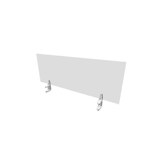 Pannello divisorio in melaminico grigio per scrivanie singole 120xH.42 cm linea Practika Quadrifoglio - CODI120-GR