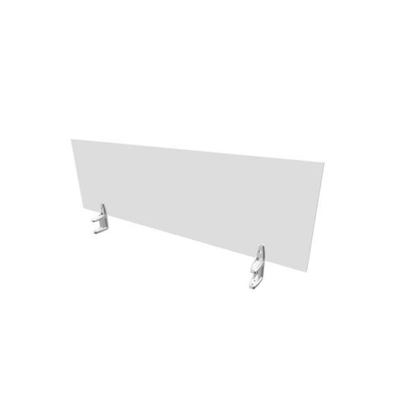 Pannello divisorio in melaminico grigio per scrivanie singole 140xH.42 cm linea Practika Quadrifoglio - CODI140-GR