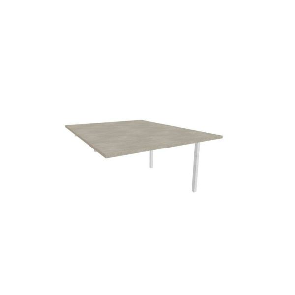 Postazione aggiuntiva bench cemento 120x160xH.75 cm gamba a ponte in acciaio argento Practika P3 - ECBIC12-CL-A