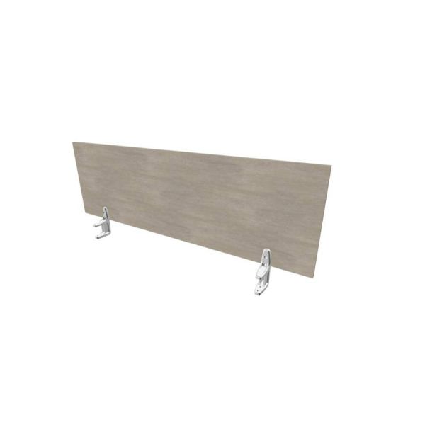 Pannello divisorio in melaminico cemento per scrivanie singole 140xH.42 cm linea Practika Quadrifoglio - CODI140-CL