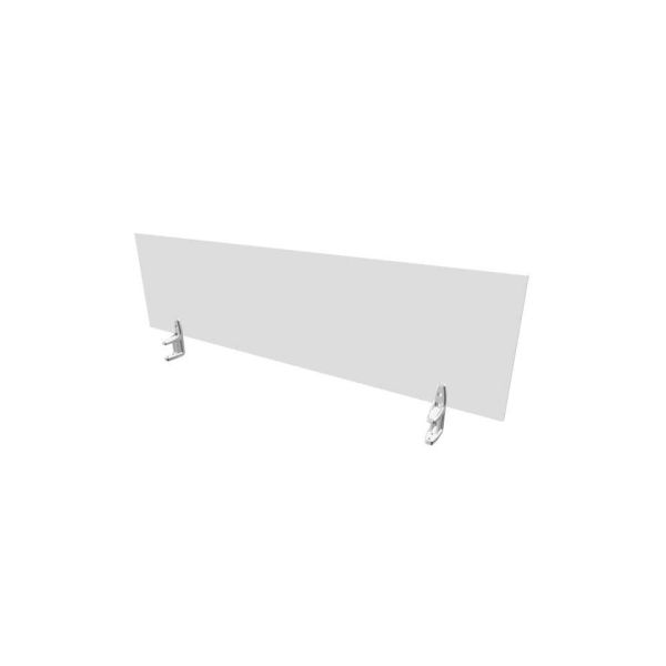 Pannello divisorio in melaminico grigio per scrivanie singole 160xH.42 cm linea Practika Quadrifoglio - CODI160-GR