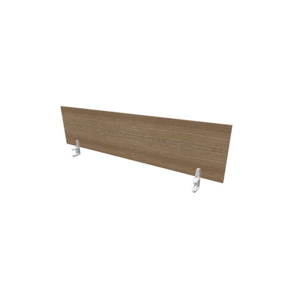 Pannello divisorio in melaminico noce canaletto per scrivanie singole 180xH.42 cm Practika Quadrifoglio - CODI180-NO