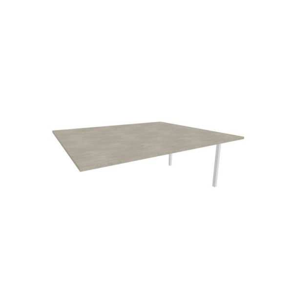 Postazione aggiuntiva bench cemento 180x160xH.75 cm gamba a ponte in acciaio argento Practika P3 -  ECBIC18-CL-A