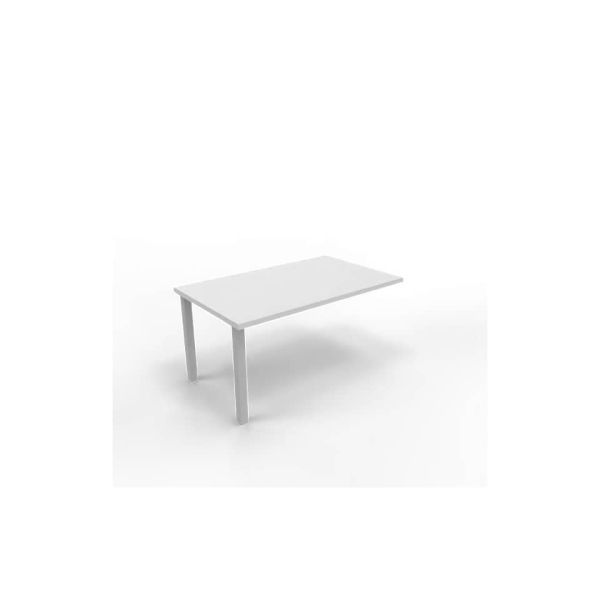 Dattilo scrivania sospeso piano grigio 100x60xH.75 cm gamba sez. quadrata in acciaio argento Practika ECDM100-GR-A