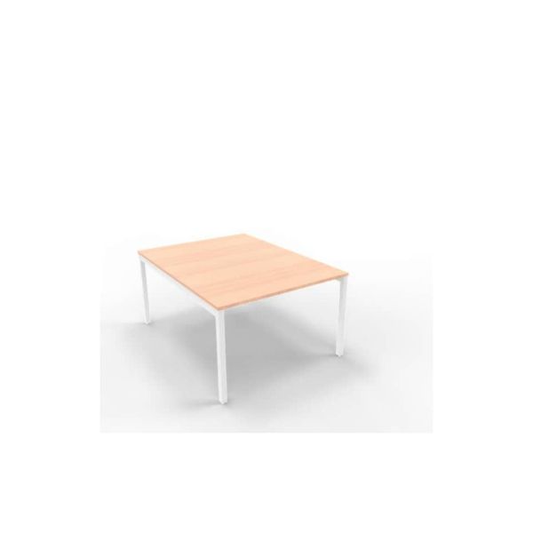 Bench piano noce canaletto 120x160xH.75 cm gamba a ponte in acciaio argento linea Practika P3 - ECBEC12-NO-A