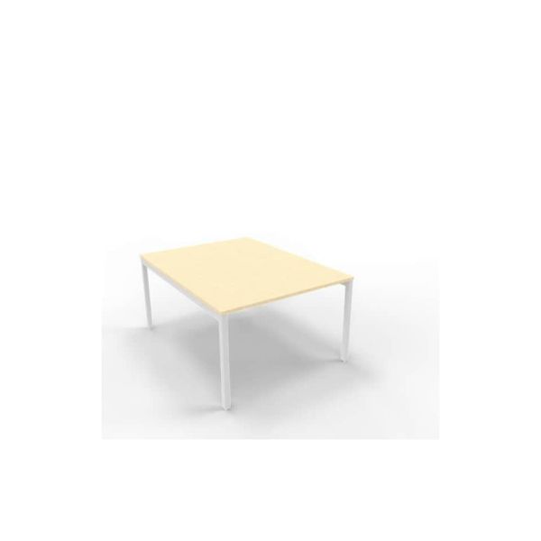 Bench piano rovere 120x160xH.75 cm gamba a ponte in acciaio argento linea Practika P3 Quadrifoglio - ECBEC12-RK-A