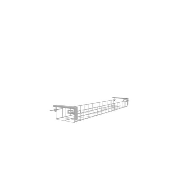 Griglia raccoglicavi Practika sottopiano per scrivanie argento Quadrifoglio 90,3x15,5x6,5 cm - COGRU120-A
