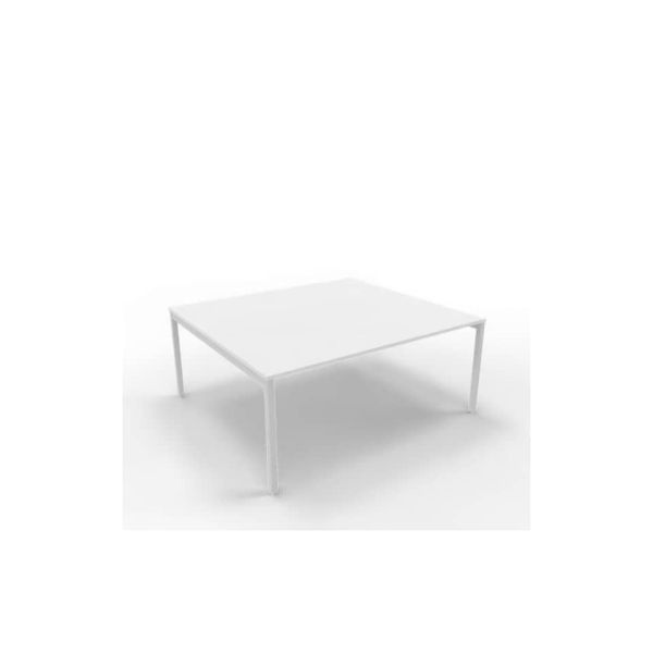 Postazione aggiuntiva bench piano grigio 180x160xH.75 cm gamba a ponte in acciaio argento Practika P3 - ECBIC18-GR-A