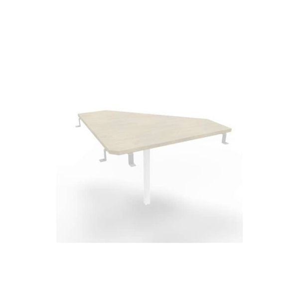 Raccordo 90° piano cemento 84x84xH.75 cm gamba in acciaio bianco per scrivanie Practika P3 Quadrifoglio ECRA9003-CL-I