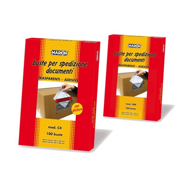 Buste portadocumenti Markin con dicitura Markin - C5 235x175 mm conf. 100 pz - Y335C5