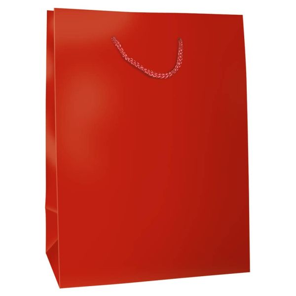 Sacchetti da regalo rosso opaco Biembi misura M - 18x23x10,5 cm conf. 6 pezzi - BXS202O20B