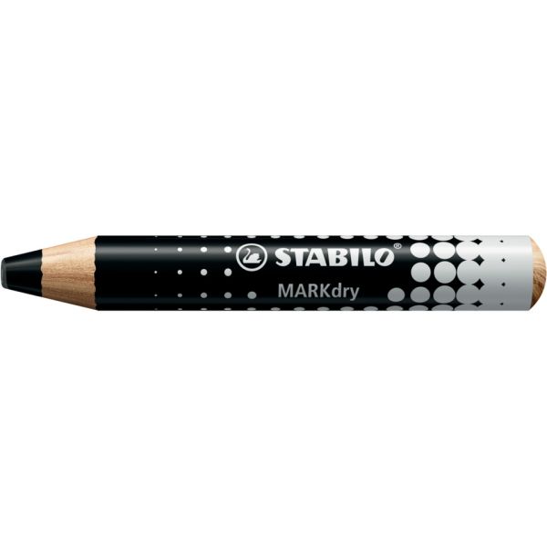 Matitone colorato per lavagne e blocchi Stabilo MARKdry con mina XXL nero 648/46