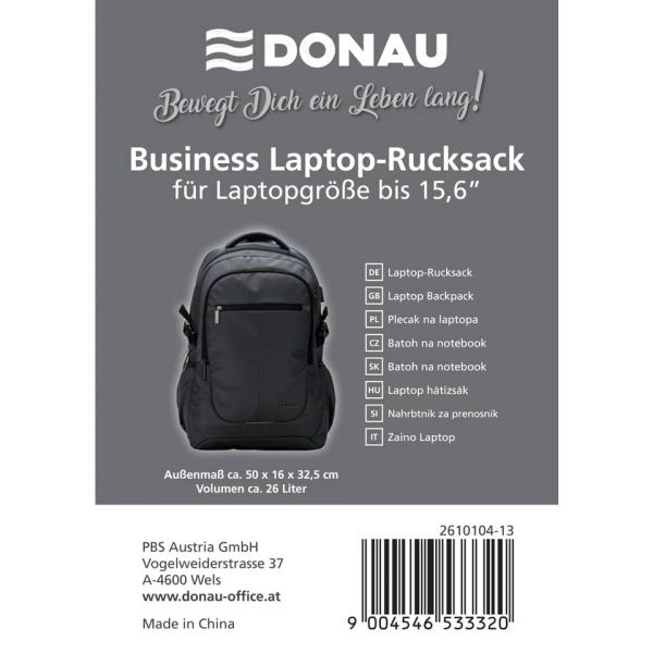 Zaino porta PC Donau Business 15,6'' grigio scuro 322268