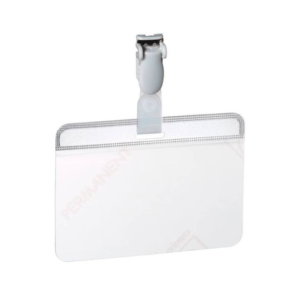Portanome autolaminante Durable Eurobadge trasparente 54x90mm in conf. 25 pz - 8149-19