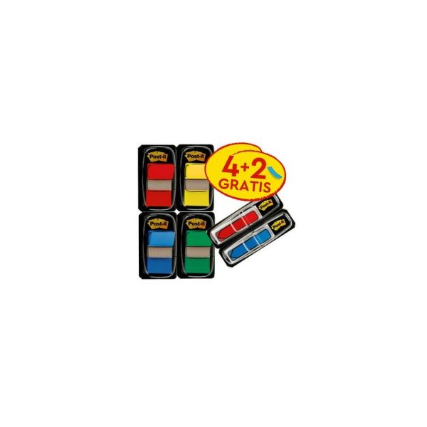 Segnapagina Post-it® 680 + Post-it® Mini 684 Freccia - PROMO PACK 4+2 - 680-P6
