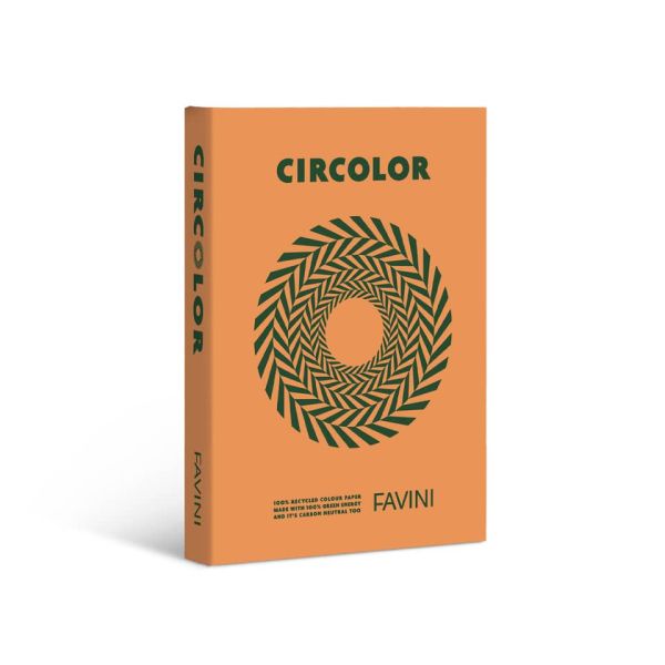 Carta colorata Favini Circolor 100% riciclata 80 g/m² A4 - risma da 500 fogli arancio zucca - A71E524
