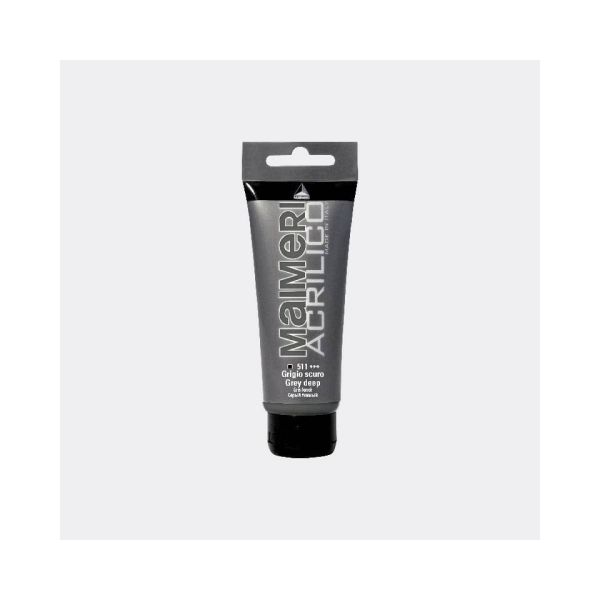Colore acrilico Maimeri in tubetto 75 ml grigio scuro - M0916511