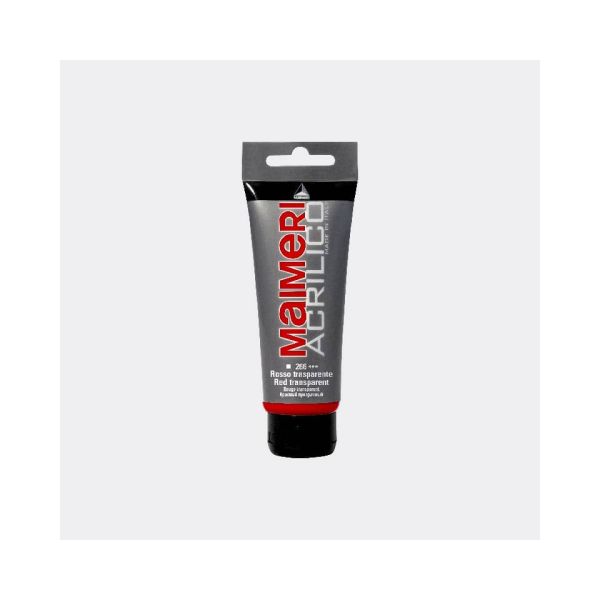 Colore acrilico Maimeri in tubetto 75 ml rosso trasparente - M0916266