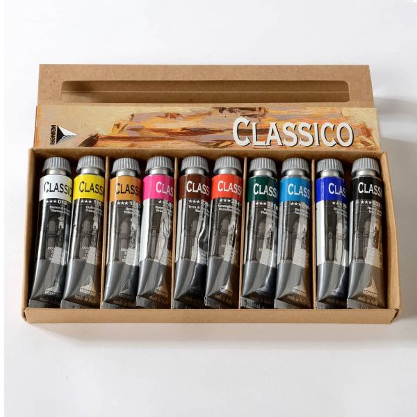 Colori a olio Maimeri Classico in tubetto 20 ml - conf. da 10 colori assortiti - M0398100