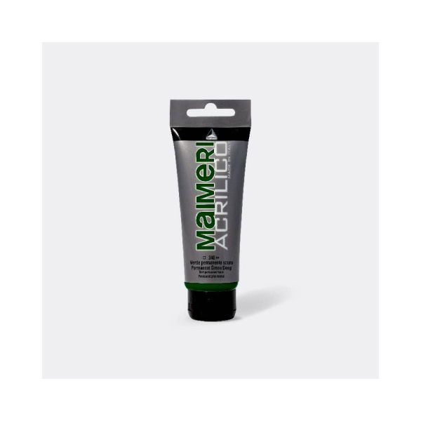 Colore acrilico Maimeri in tubetto 75 ml verde permanente scuro - M0916340