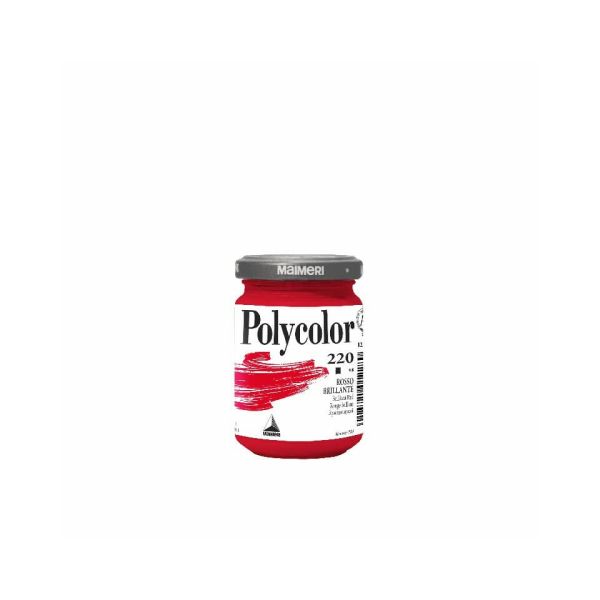 Colore vinilico fine Maimeri in vasetto 140 ml rosso brillante - M1220220