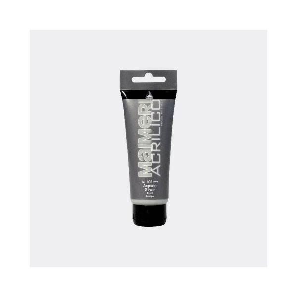 Colore acrilico Maimeri in tubetto 75 ml argento - M0916003