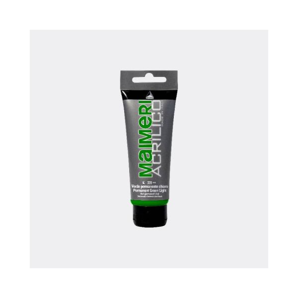 Colore acrilico Maimeri in tubetto 75 ml verde permanente chiaro - M0916339