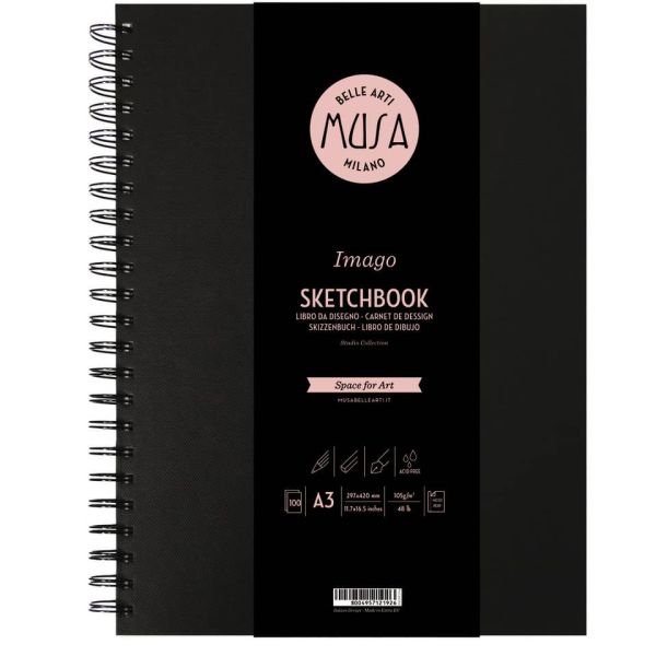 Blocco con spirale Imago SKETCH Musa 100 pagine 105 g formato A3 MU124593