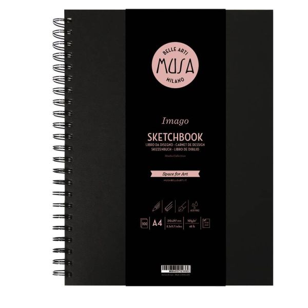 Blocco con spirale Imago SKETCH Musa 100 pagine 105 g formato A4 MU124594