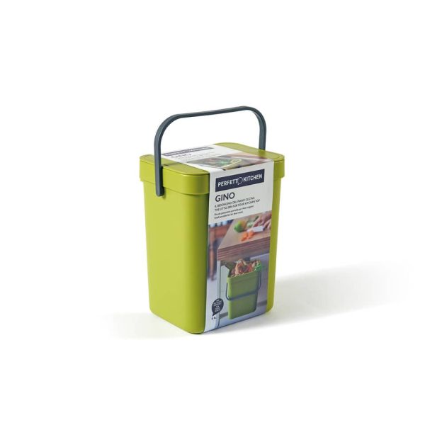 Pattumiera per rifiuti organici Perfetto capienza 5 L ''GINO'' muschio 29100