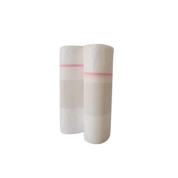 Sacchi immondizia in rotolo Erisack 48x57 cm HDPE 4,9 g - 9my con legaccio - bianco - 25 sacchi - SP177