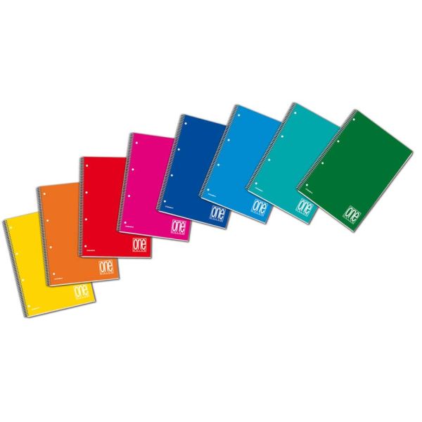 Blocco spirale laterale One Color A4+ 80 g/m² - 60 fogli microperforati - rigatura 4M - 1154