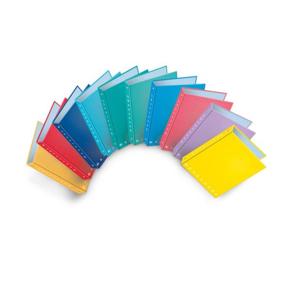 Raccoglitore ad anelli Pigna Monocromo - A5 18,5x22 cm 4 anelli Ø 25 mm colori assortiti - 0013149