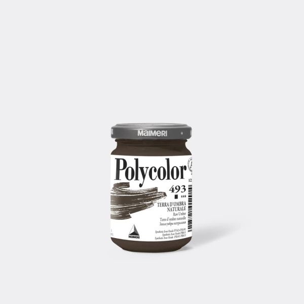 Colore vinilico fine Maimeri in vasetto 140 ml terra d'ombra naturale - M1220493