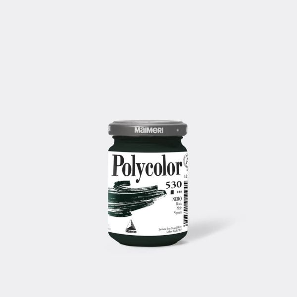 Colore vinilico fine Maimeri in vasetto 140 ml nero - M1220530
