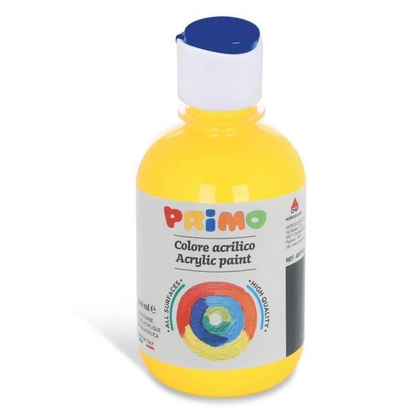 Colore acrilico Primo in bottiglia con tappo dosatore 300 ml - 201 giallo 400TA300201