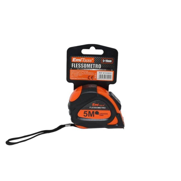 Metro flessibile Emi - 5m x 19 mm - arancione e nero - 8103902
