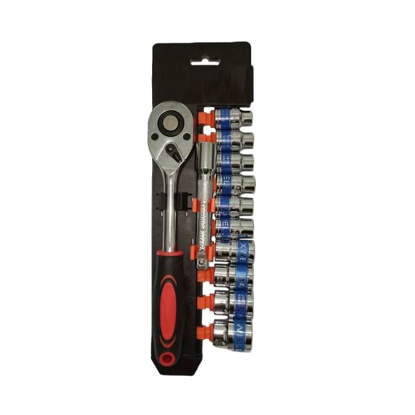 Cricchetto con prolunga e 12 chiavi a bussola Emi misura 10/24 mm - 8100280