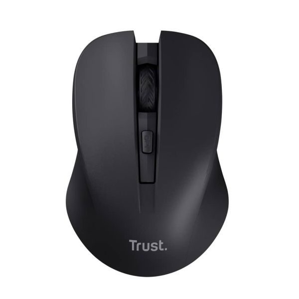 Mouse ottico wireless tasti silenziosi Trust Mydo - nero - 25084