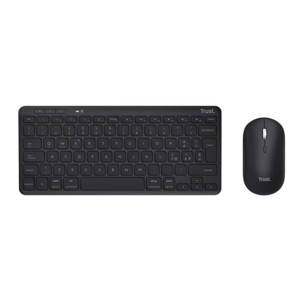 Set tastiera e mouse wireless con ricevitore Trust Lyra nero 24844