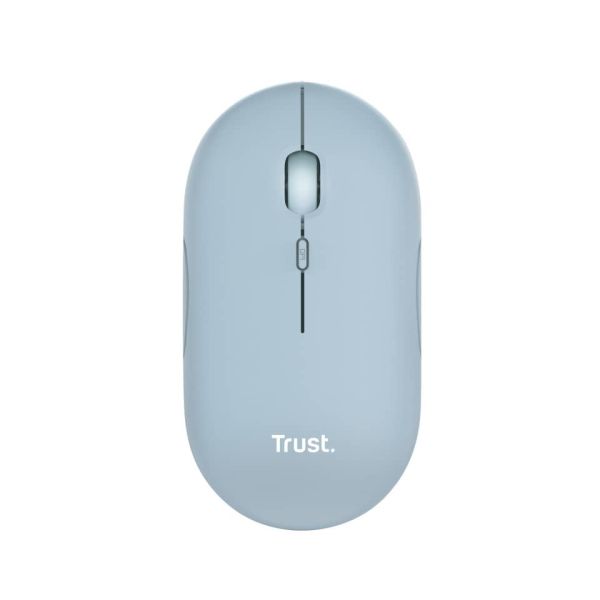 Mouse ultrasottile wireless ricaricabile Trust Puck - ricevitore USB A 2.0 azzurro - 24126
