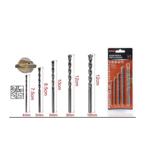 Kit punte Emi trapano per muro - conf. da 5 pezzi - 8100817