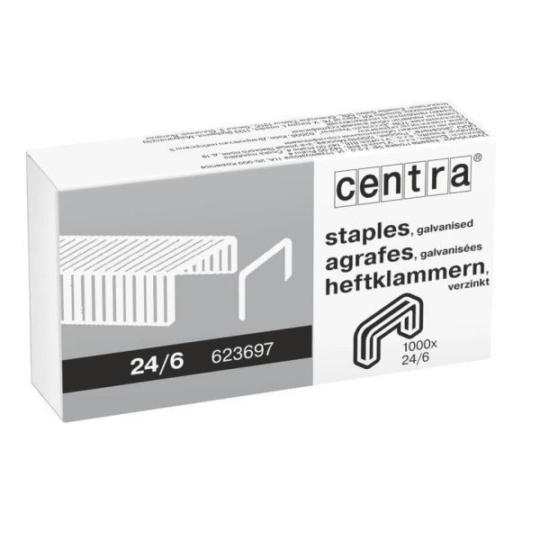 Punti metallici per cucitrice Centra 24/6 conf. 20000 punti 623697
