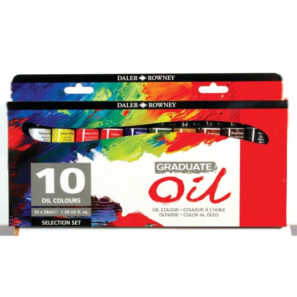 Colori a olio Daler Rowney Graduate Oil in tubetto 38 ml - 10 colori assortiti - D117900100