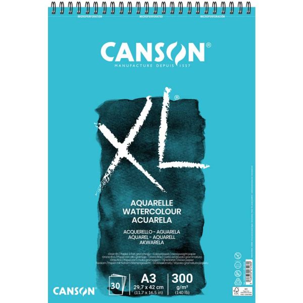 Blocco spiralato Canson Aquarelle XL A3 30 ff 300 g - C400039171