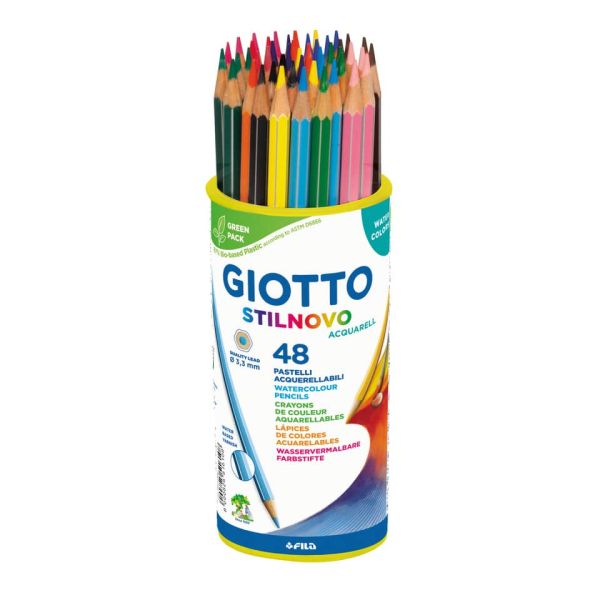 Matite acquerellabili Giotto Stilnovo in conf. 48 colori assortiti water colors - F516100